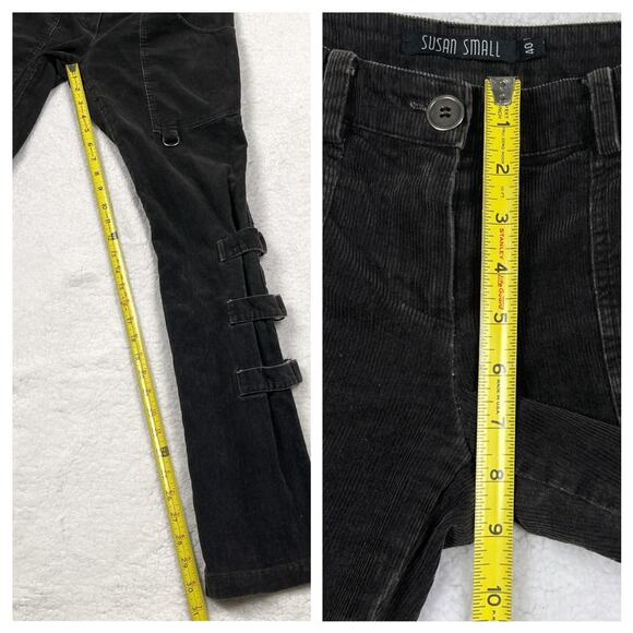 Y2K Euro Made in Italy Susan Small Bondage Corduroy Pants Sz EU 40 Waist 28 Vtg - Picture 13 of 16